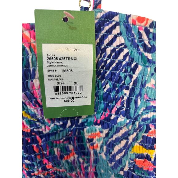 Lilly Pulitzer jemma Jumpsuit sz 12/14 XL girls cruise beach wear coastal - Picture 3 of 7